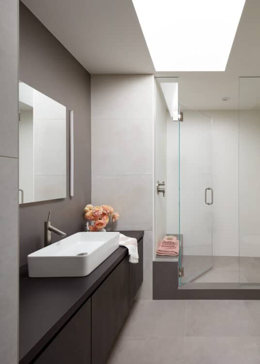 Modern Bathroom Shower Bench Floating Vanity