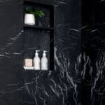 Negro Marquina Marble Shower Walls
