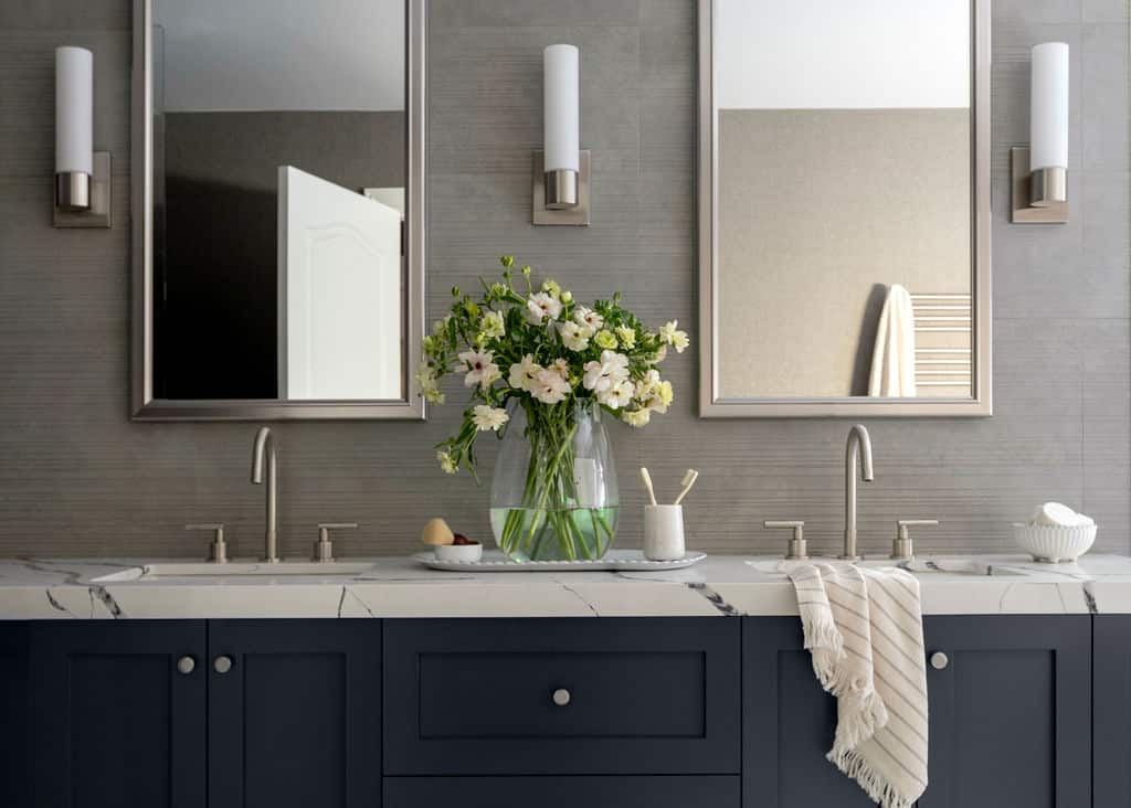 Recessed Cabinets Above Vanity