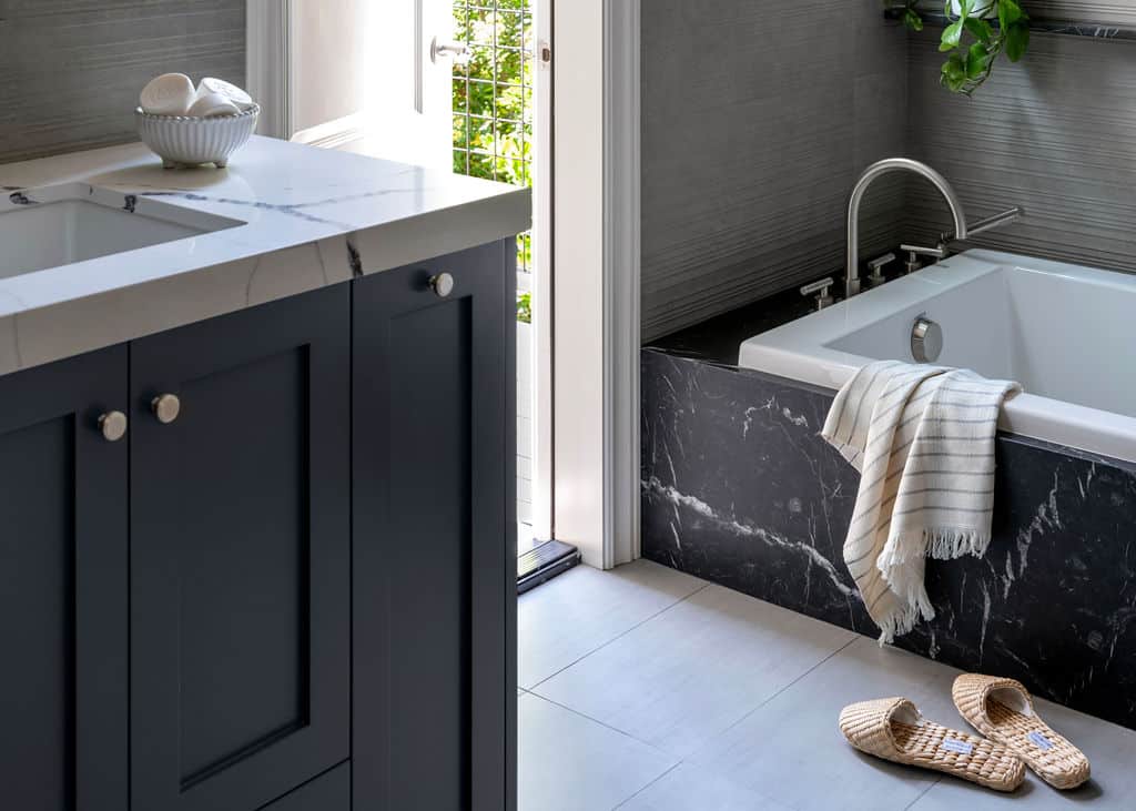 Soaking Tub Custom Marble Surround